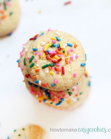3-ingredient cake mix cookies with sprinkles