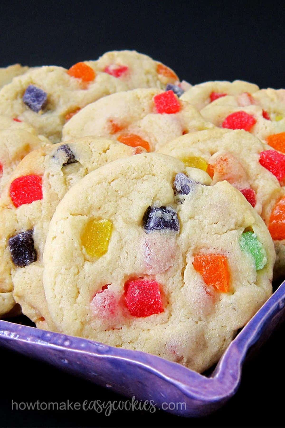 Gumdrop cookies filled with fruit-flavored gumdrops.