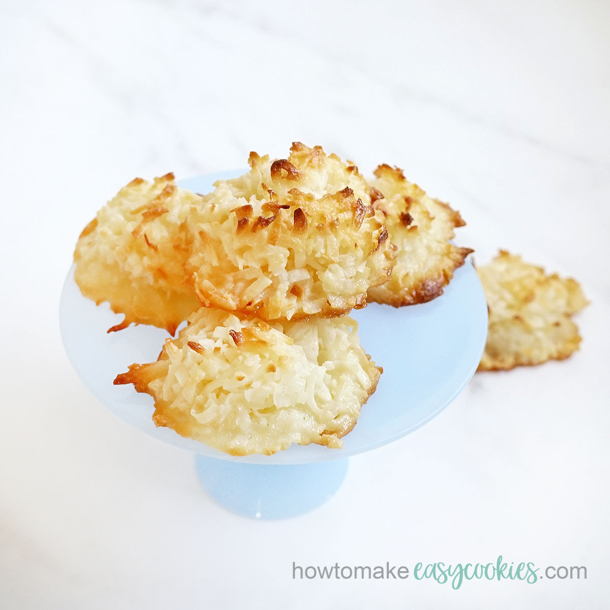 Coconut macaroons made with four ingredients in one bowl 