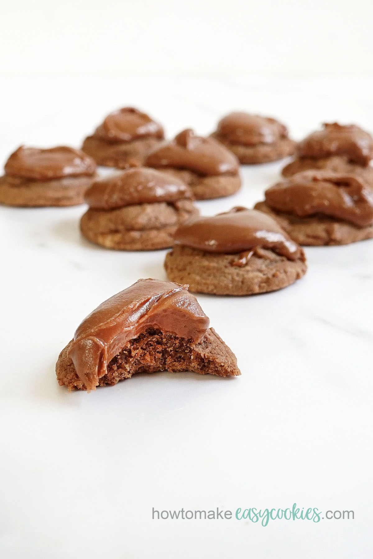 chocolate Texas sheet cake cookies with chocolate frosting 