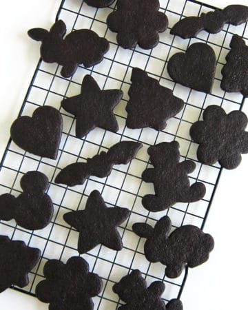 chocolate cut out cookies for Christmas, Easter, Valentine's Day, Halloween, and more.