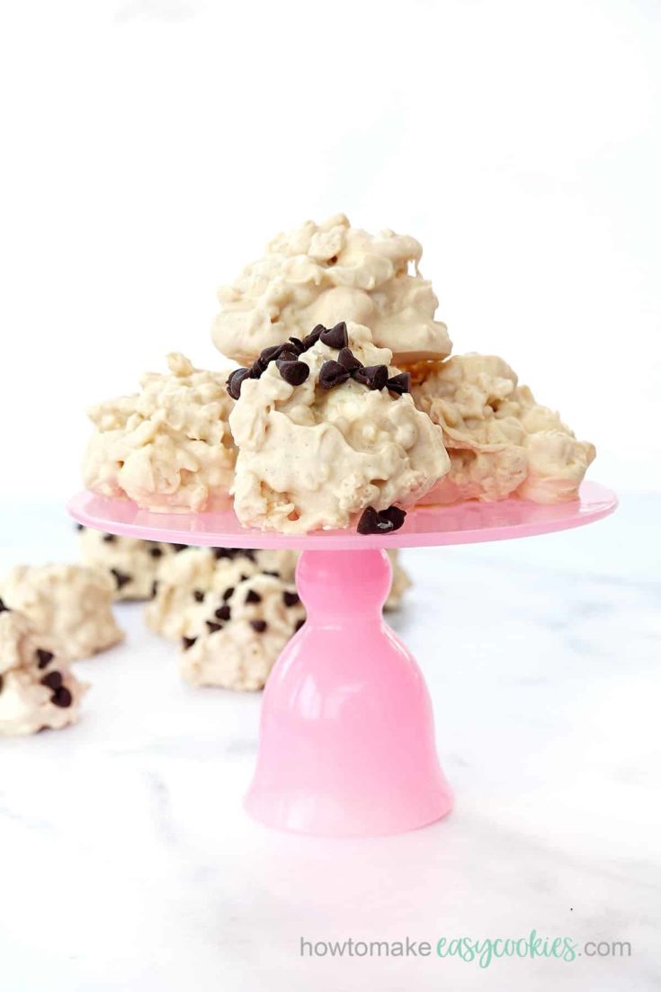 no bake avalanche cookies with white chocolate and peanut butter
