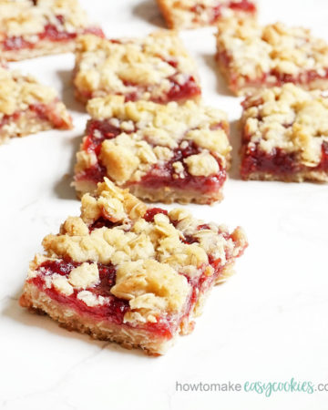 raspberry cookie bars with oatmeal