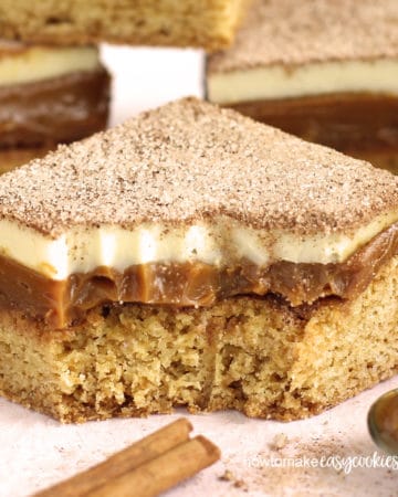 easy caramel snickerdoodle bars recipe image
