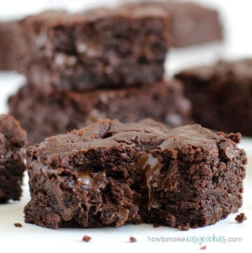 double chocolate cookie bars filled with chocolate chips