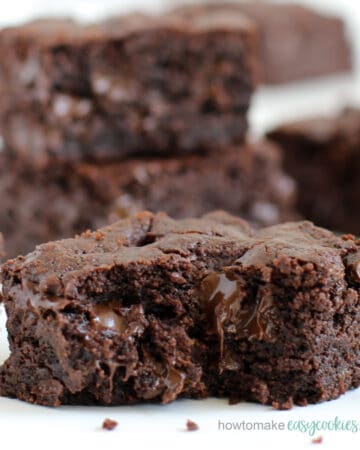 double chocolate cookie bars filled with chocolate chips