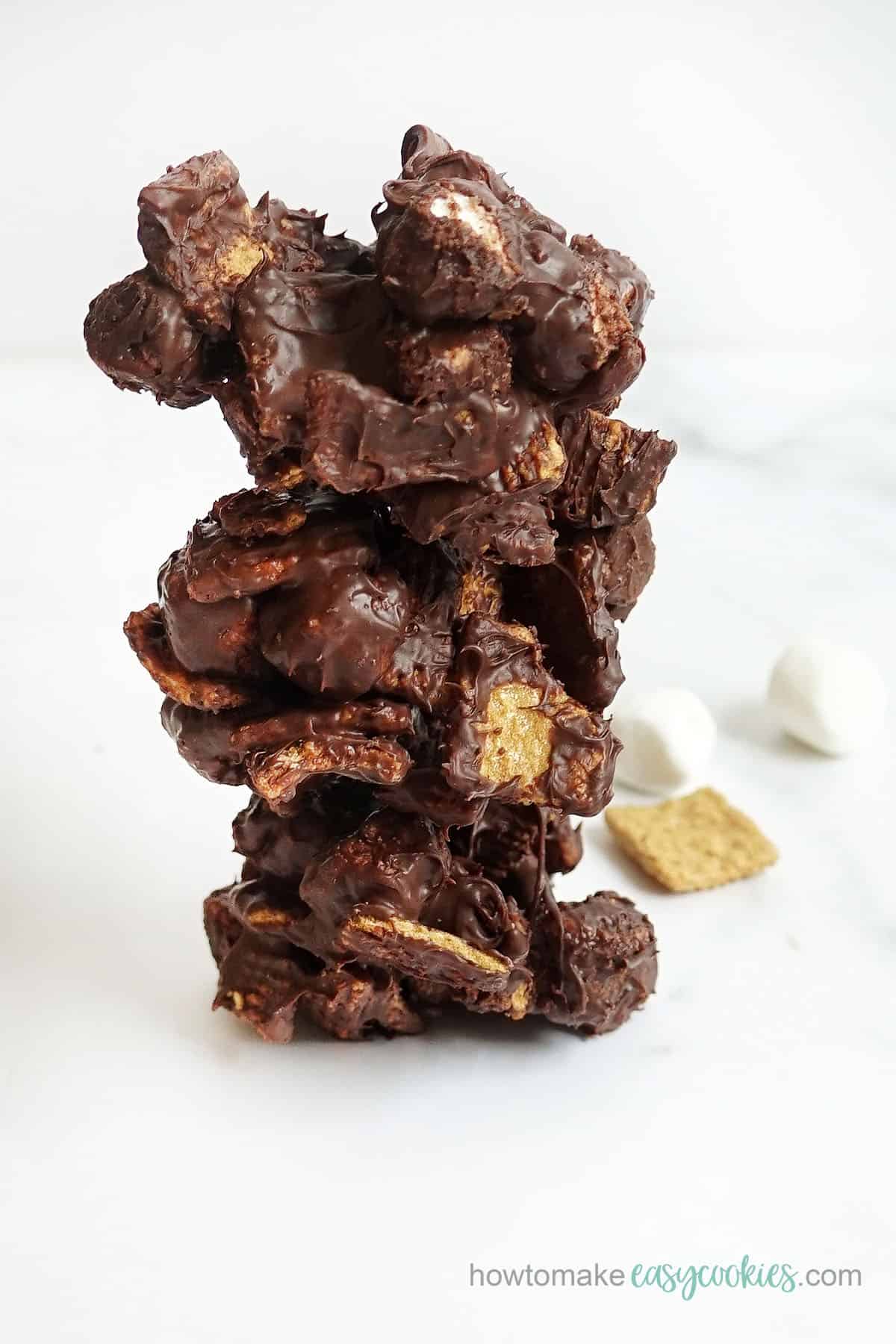 no-bake s'mores chocolate clusters