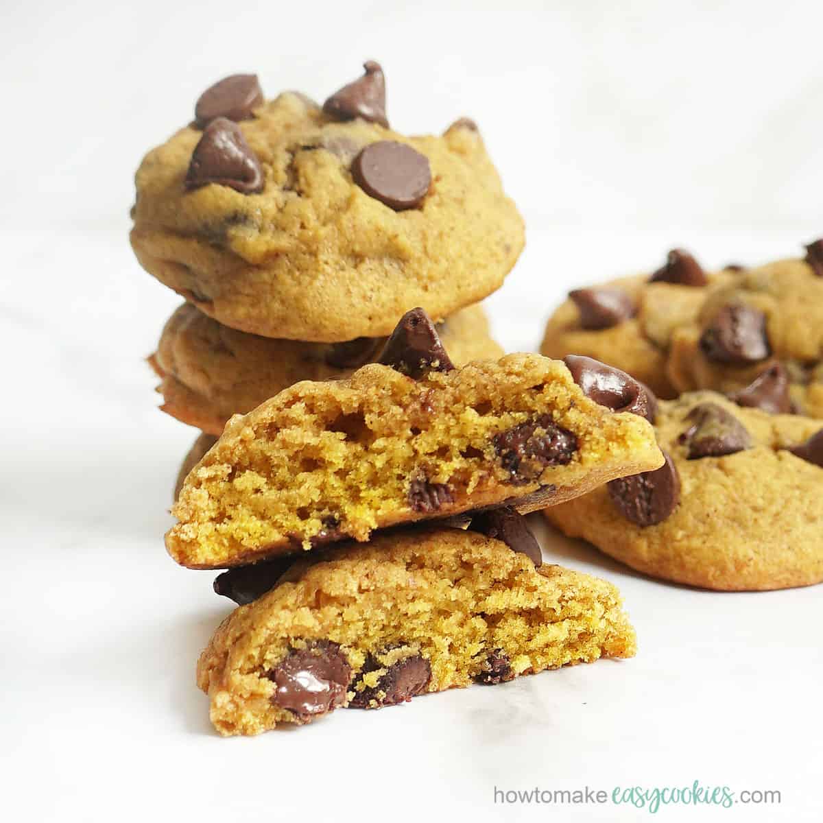 chocolate chip cookies with pumpkin and spices