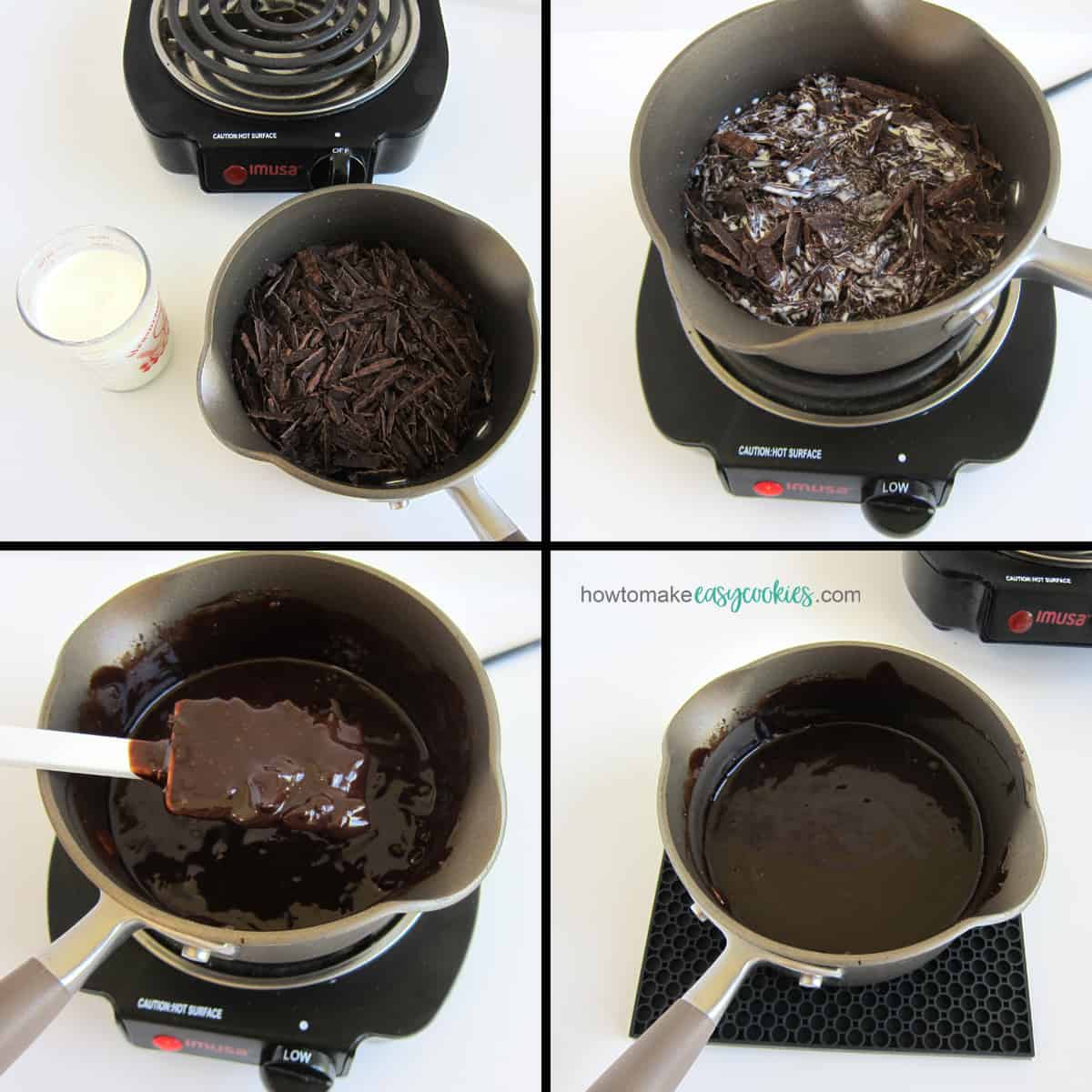 how to make easy chocolate ganache on the stove