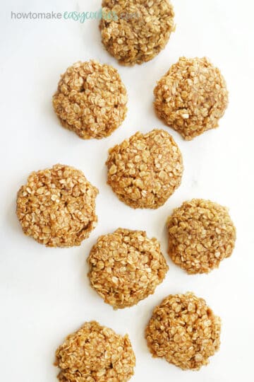 EASY Pumpkin no bake cookies with oatmeal and spices.