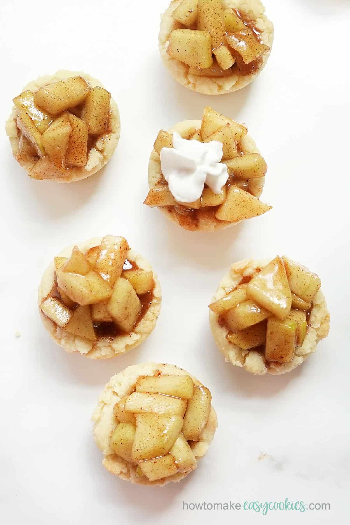 shortbread apple pie cookie cups