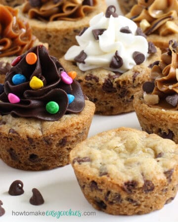 chocolate chip cookie cups recipe image