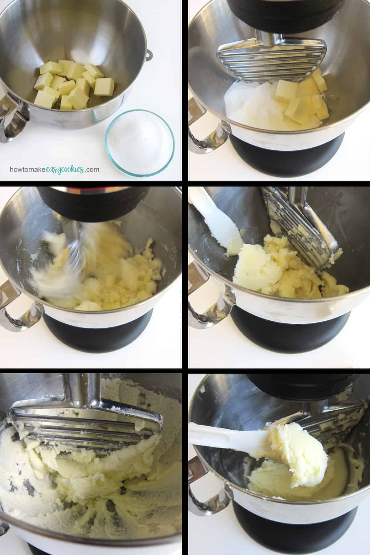 how to cream butter and sugar to make cut-out sugar cookies