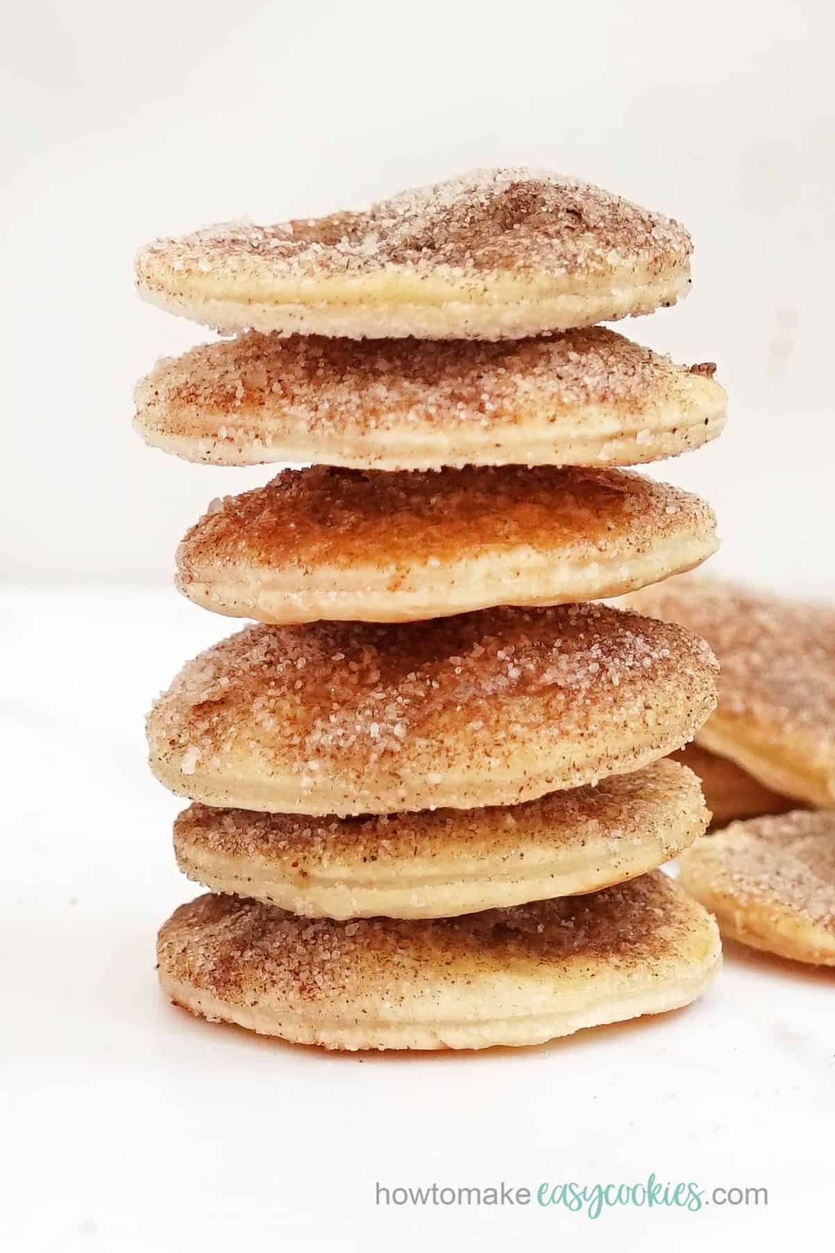 stack of cookies made from pie crust