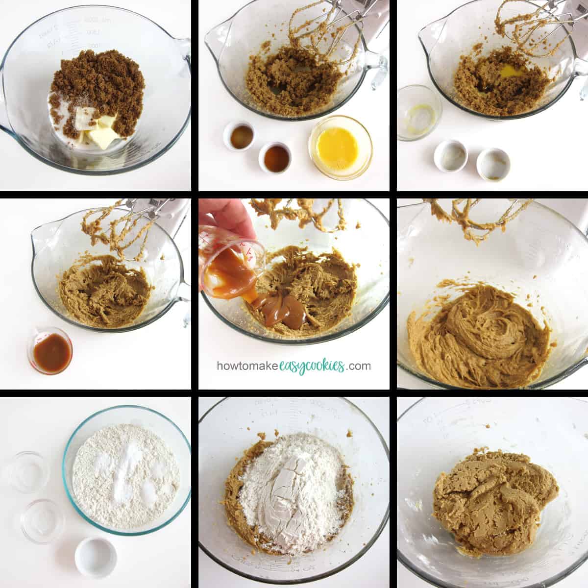 how to make salted caramel cookie dough using caramel sauce and caramel flavoring