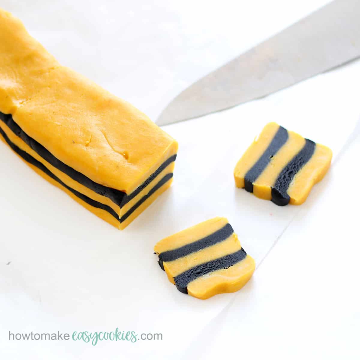 slicing bumble bee refrigerated cookies