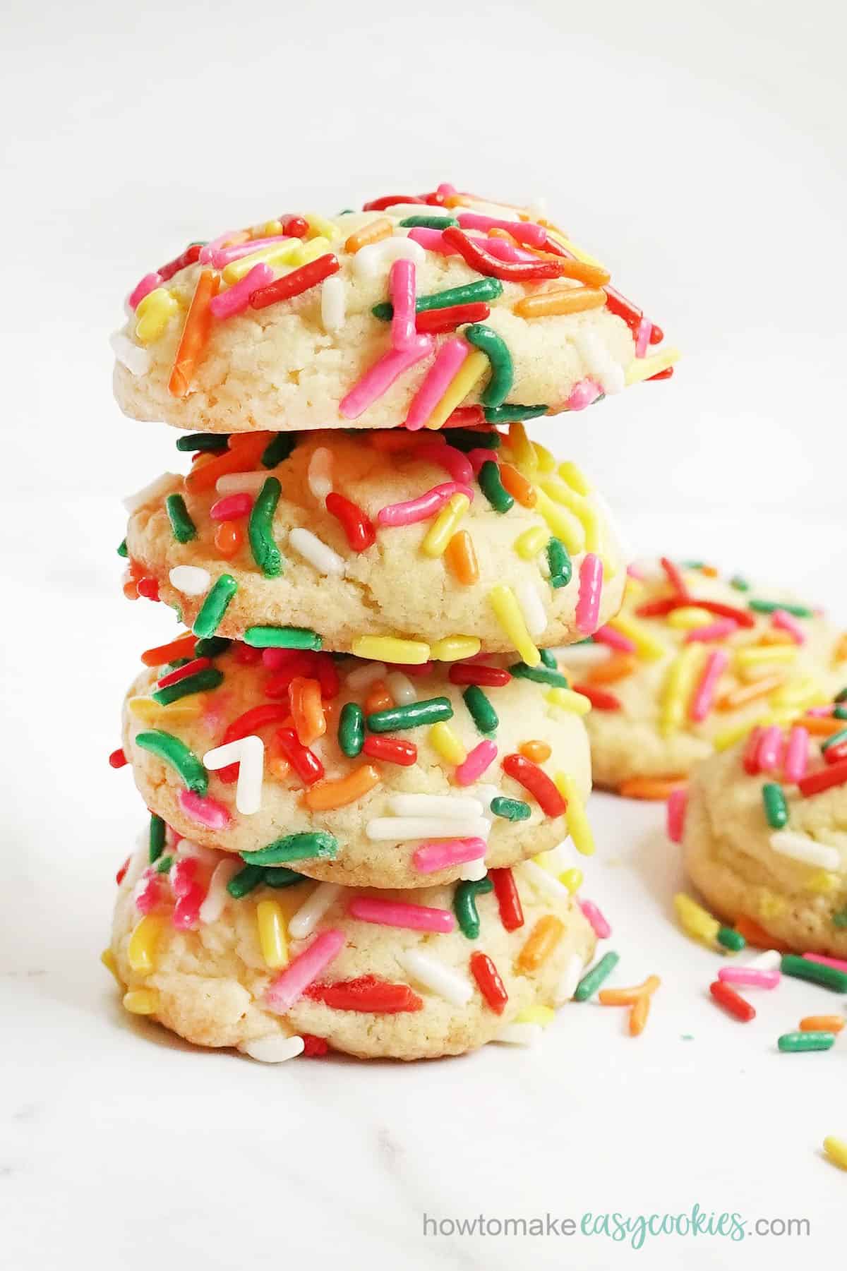 cookies from white cake mix and sprinkles 