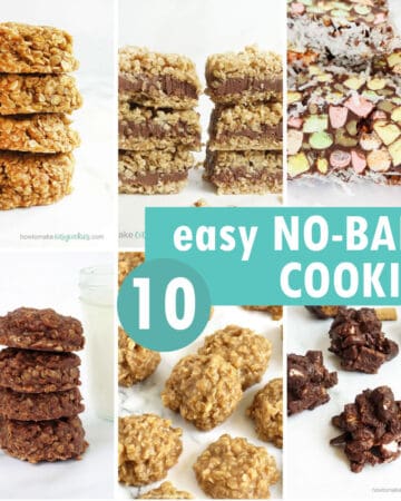 assorted images of no bake cookie recipes