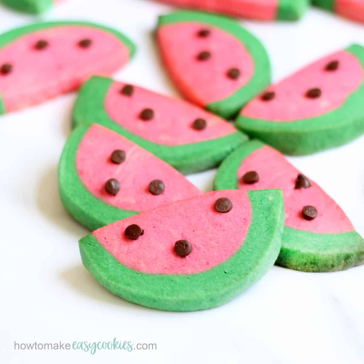 watermelon slice sugar cookies